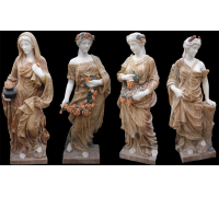 Комплект из четырех статуй “Времена года”, мрамор, оникс