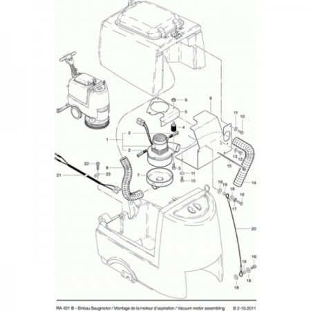 Вакуумный мотор для Cleanfix RA 431, 501B