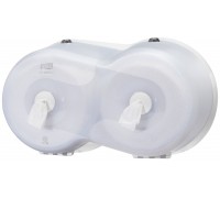  Tork Двойной мини диспенсер для туалетной бумаги Tork SmartOne полупрозрачный белый 294025 / 472028