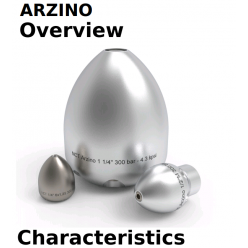 Arzino, дюза, M6x8, 6×15° (+1), 1/2 г (стальные вставки), 150/150