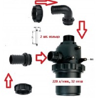 Фильтр всасывающий (серия 316) 220 л/мин, 32 меш вход: d=50 mm.(прям.),вых.d=50 mm.(90 гр.)