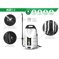 Аккумуляторный электрический распылитель ранцевый KB14, бак 14 л.