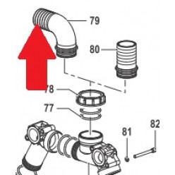 Фитинг угловой 21/2, ёлочка 60 мм. насоса BP/BPS300
