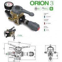 Узел управления Comet® серия ORION 3 с манометром (180 л/мин, 50 бар)