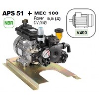 Насос мембранный Comet серия APS 51 (50,7л/мин, 40 бар) с эл. двигателем MEC100 (380В)
