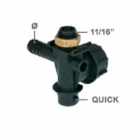 Корпус 1-на позиционный шланового типа D1/2(13mm.) с верхним креплением, левый