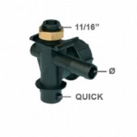 Корпус 1-на позиционный шланового типа D1/2(13mm.) с верхним креплением, правый