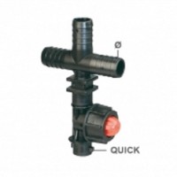 Корпус 1-на позиционный шланового типа D3/4(19mm.) с нижним креплением, проходной (тройник)