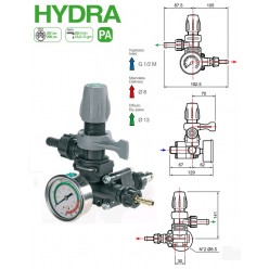 Узел управления Comet® серия HYDRA с манометром (50 л/мин, 20 бар)