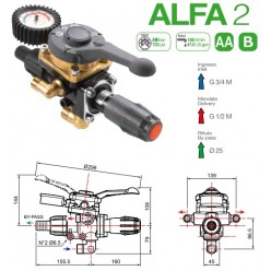 Узел управления Comet® серия ALFA 2 с манометром (180 л/мин, 30 бар) / СНЯТ С ПРОИЗВОДСТВА