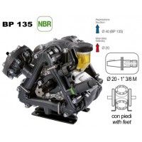 Насос мембранный Comet® серия BP135 (124 л/мин, 20 бар), вал d20 гладкий/шпонка - ВОМ 13/8