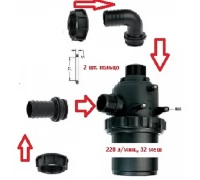 Фильтр всасывающий (серия 316) 220 л/мин, 32 меш вход: d=50 mm.(прям.),вых.d=50 mm.(90 гр.)