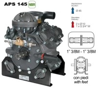 Насос мембранный Comet серия APS 145 (142 л/мин, 50 бар), вал ВОМ 13/8