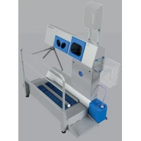 Санпропускник SANICARE-1000-B-R с опциональным диспенсером бумаги и корзиной для бумаги (прав.)