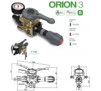 Узел управления Comet® серия ORION 3 с манометром (180 л/мин, 50 бар)