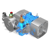 Насос вакуумный JUROP RVC 210 HDR, левое вращение, ручной клапан