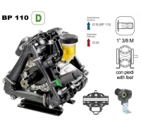 Насос мембранный Comet® серия BP110 D (110 л/мин, 20 бар), гидрокомпенсатор, фланец под гидромотор