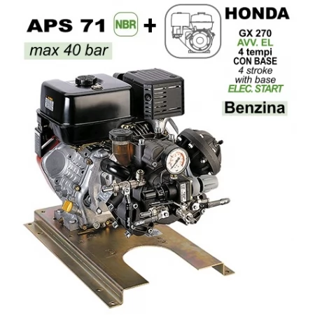 Насос мембранный Comet серия APS 71 (67,2 л/мин, 40 бар) c бенз. дв. Honda GX270 Elec.start