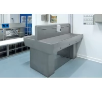Раковина EWG-3K-D напольная на 6 постов с механическим включением, нерж. сталь, двусторонняя
