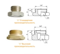 Плоскоструйные форсунки GA (Короткий корпус)
